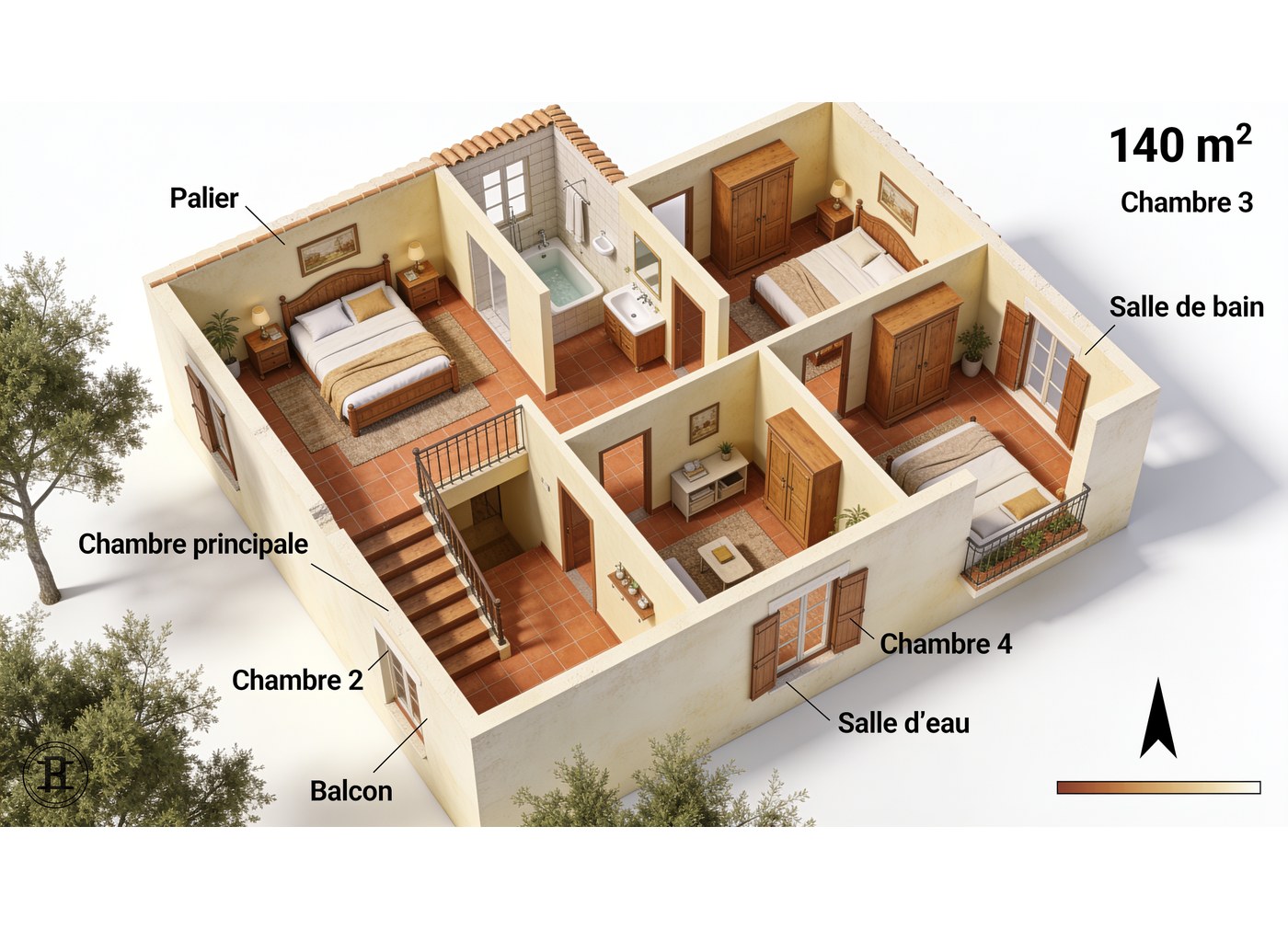 Cottage chaleureux