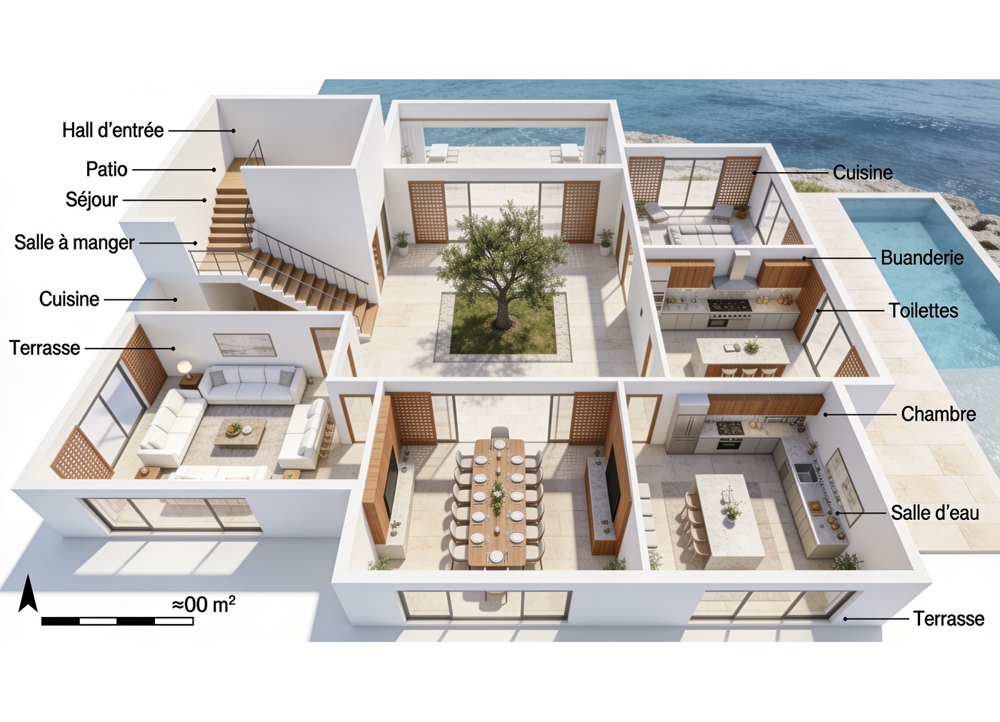 Villa en bord de mer