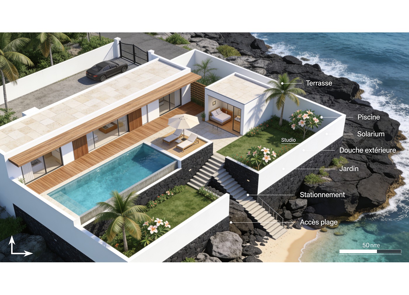 Villa en bord de mer
